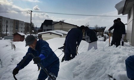 除雪ボランティア 【大石田中学校野球部】